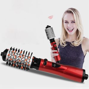 Hair Brushes 2 In 1 Rotating Electric Hair Straightener Brush Hair Curler Hair Dryer Brush Air Comb Negative Ion Hair-Air Brushes Styler 230510