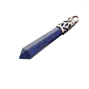 Pendant Necklaces 2023 Fashion Natural Lapis Lazuli Long Pendulum For Women Mens Jewelry Necklace Crystal Quartz Charms Friends