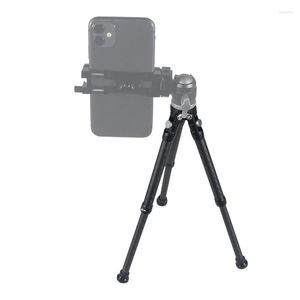 Tripods Lekkie mini statyw z włókna węglowego 1/4 Przenośne pierścień światło stojak tabletek do aparatu SLR Selfie na żywo