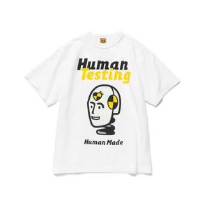 Camiseta de manga curta de algodão de bambu com estampa divertida HUMAN MADE para homens e mulheres z24