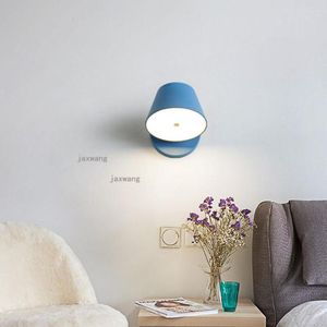 Vägglampor nordiska macaron led glas trappor moderna kreativa lysningar belysning bredvid sovrum lätt gång fixturer