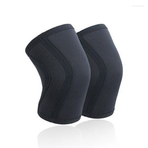 Коленные прокладки 1 ПК приседания на 7 -мм рукавах поддерживают мужчины женские спортзал спортивные сжатие неопренового защитника для кроссфита тяжелой атлетики