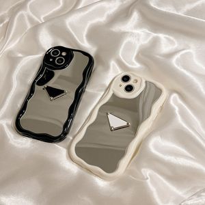 Custodie per telefoni di design Marchi di lusso Custodie per telefoni Fashion Cream Mirror Cover per iPhone per iPhone 14 14Plus 14Pro 14ProMax 13 12 11 Pro Max