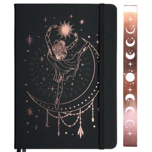 Notepads My Girl Dance 180GSM Bamboo Paper Bullet Dotted Journal Dot Grid Notebook ROSE GOLD Edges And Engrave MOONS BUJO Lovers 230511