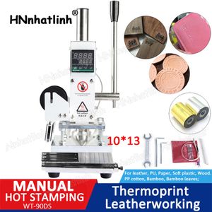 WT-90DS Manual Hot Foil Stamping Guide Bronzing Machine värmepressmaskin för PVC-hud och papperskortsstämpel med positioneringsreglage 5*7 8*10 10*13cm