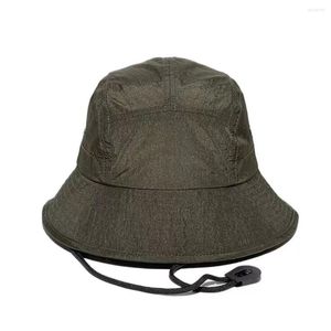 Berretti 2023 Mens Womens Nylon Quick Dry Bucket Hat Khikh Running Escursionismo Campeggio Pesca Cappellini regolabili di alta qualità Outdoor