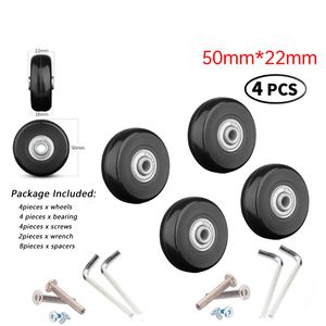 Bag Parts Accessories 4 Pcs Durable Silent Easy Replacement Luggage Wheel Ball Screw Belt Repair Tool Travel Accessories Heavy Duty Carrying Case 230509