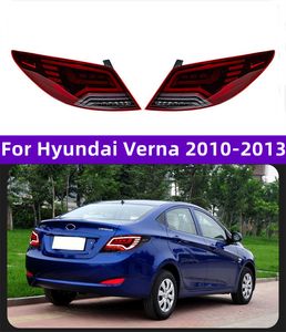 Стиль автомобиля для Hyundai Verna 2010-2013 Обновление светодиодных задних фонарей задних тормозов.