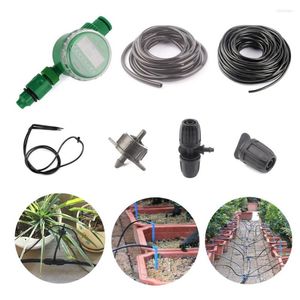 Attrezzature per l'irrigazione 8M 9/12 Timer per tubo flessibile Sistema di irrigazione a goccia automatico Kit per fiori in vaso per serra Giardino domestico fai-da-te Gocciolatore a freccia