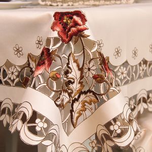 Table Cloth Europe luxury embroidered tablecloth dining cover cloth wedding flower chair home textile HM229 230510