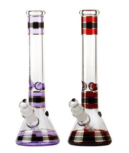 Vintage Premium Classic Glass Bong Water Hookah 16.5 tum 7mm rökrör med Bowl Original Glass Factory kan sätta kundlogotyp av DHL UPS CNE