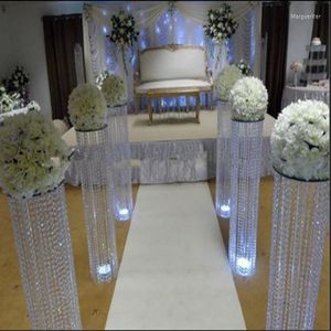 Party Decoration 10st) Bröllopsgång Crystal Pillars Wedding Walkway Stand Centerpiece For Christmas Decoryudao1863