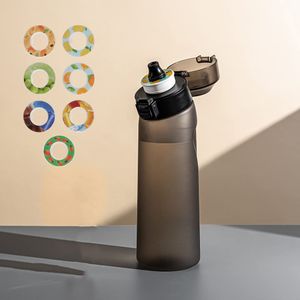 650ml moda su şişesi hava aromalı spor su şişesi açık hava spor fitness moda meyve aroması su şişesi koku yukarı