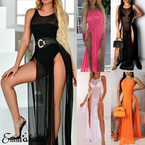 Roupa de banho sexy feminina maiô praia cover ups cor sólida verão quente feminino longo biquíni banho envoltório pareo cobrir praia sarong vestido