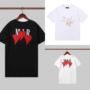 Sınırlı sayıda Tasarımcı Tişört 2023 Tavşan Yıl Yeni Çiftler Tees Street Wear Summer Fashion Splashink Mektup Baskı Tasarım Çift Kısa Kollu D8LJ X EARI