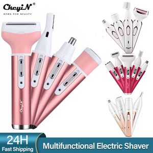 Epilator Multifunctional Electric Shaver for Women Rechargeable Lady Nose Eyebrow Trimmer Face Body Leg Bikini Hair Remover Shaving Razor 230512