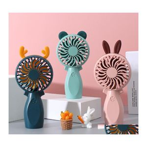 Other Auto Parts Lovely Mini Fan Portable For Handheld Usb Rechargeable Cute Travel Outdoor Indoor Office Quiet Desk Fans Gift Girl Dhcng