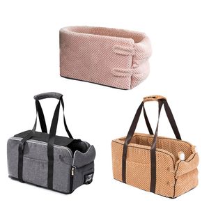 Carriers Portable Pet Dog Car Seat Central Control Nonslip Dog Carriers Mat Travel Bed Safe Car Armrest Box Booster Kennel Bed For Pet