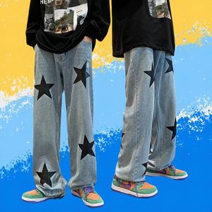 Men's Jeans 2023 Autumn Men Women Blue Baggy Harajuku All-match Unisex Streetwear Kpop Clothes Mens Hip Hop Loose Straight