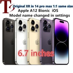 Apple Original iphone XR in 14 pro max or 13 pro max style 6.7 inches phone Unlocked with 14promax box&Camera appearance 4G RAM 64GB 128GB 256GB ROM smartphone