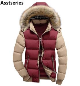 15 renk moda markası kış men039s ceketle kürk kaput şapkası ince erkekler dışarısı ceket rahat kalın erkekler aşağı ceketler 4xl6027971