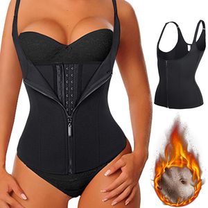 Waist Tummy Shaper Women Trainer Corset Shapewear Cincher Vest with Hook Zipper Adjustable Strap Body Neoprene Sauna Trimmer 230511