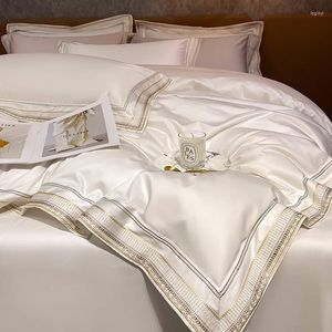 Set di biancheria da letto di lusso Simple Life copripiumino matrimoniale in cotone egiziano lenzuola e federe king size