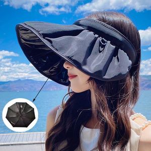 Wide Brim Hats Shell Hat Summer Women's Anti-Ultraviolet Face-Covering Riding Empty Top Sun Outdoor Sport Wide-brimmed Beach