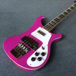 Rosewood Fingerboard, Purple 4-String Electric Bass Guitar, High Quality Factory