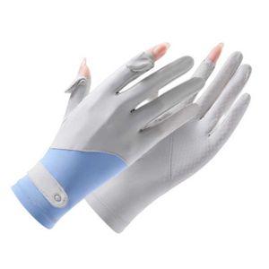 Sporthandskar Cykling Sunscreen Ladies Silk Handskar Ice Breattable Snabbtorkning Anti-UV Non-Slip Glove Driving Outdoor Sports Touch Screen P230512