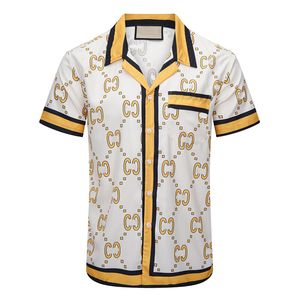6 2023Ny kortärmad skjorta tryckt högkvalitativ designer för män och kvinnor, äkta sidenskjorta Polo storlek M L XL 2XL 3XL#10