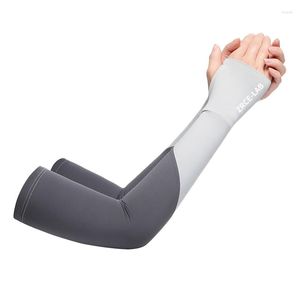 Knee Pads 2-Piece Sun Protection Arm Cover Sports Elbow Guard Outdoor Cycling Running Fishing Driving Cool UV Ice Silk