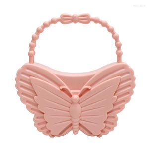 Evening Bags 2023 Candy Color Butterfly Purse Trendy PVC Jelly Mini Fashion For Ladies Girls Shoulder Crossbody Women