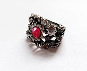 Joyería de moda Retro ahueca hacia fuera el anillo de dedo de la flor para el anillo de las mujeres