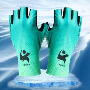 Spor Eldivenleri Yaz İpek Eldivenleri Buz Güneş Koruyucu Yarım Parmak Balıkçılık Eldivenleri Nefes Alabilir Şok Emilim Spor Fitness Eldivenleri P230512