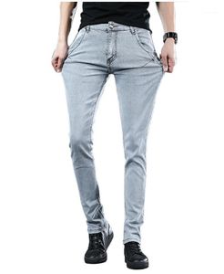 Мужские джинсы Lodeal Men Men Brants Charne Denim Blouss черные худые стройные хип -хоп