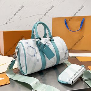 Luxurys Designers Mens Cross Body Retiro Totes Rubber Man Bags onthego Handbag Ladies Upscale Handbags For Women Doodle Flowers With Original Dust Bag 25cm