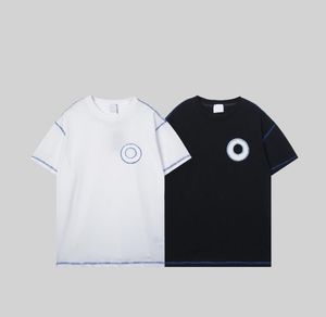 Азиатская мужская футболка 2023 Printed Luxury Designer Короткие рукава 5A Tees Летние повседневные футболки футболка с черным белым