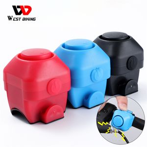 Велосипедные рога West Biving Electric Bike Bell 130DB Horn Rain Rain Rain Road Road Bicycle Cring Ring Кольцо Силикагель Оболочка для велосипедных аксессуаров 230511