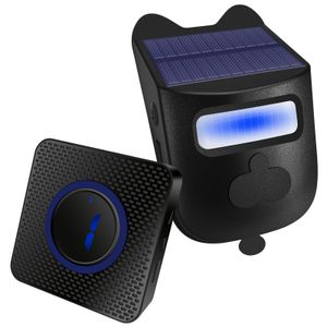 Solar Drahtlose Türklingel Low Power Hause Wasserdicht 300M Tür Glocke Chime Outdoor Türklingeln Solar Power Aufladen Mit Licht