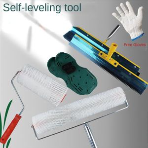 Nummer Zement Self Leveling Tool Kit Epoxy Bodenfarbe Roller Blade Spike Rake Construction Tools Y.