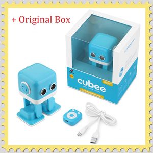 Electric/RC Animals WL Toys Cubee Mini RC Intelligent Robot Boy Smart Bluetooth Speaker Musical Dancing Programmering Machine Gest Control Led Face 230512