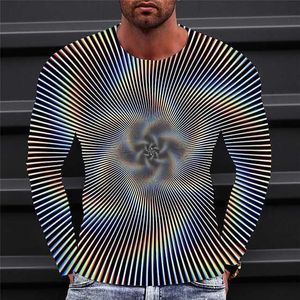 RUKAS T-shirt graphic 3D printing neck cut clothing 3D printing outdoor casual long sleeved printing retro fashion original pattern