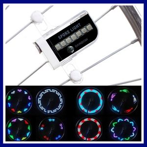 30 Modes Bicycle Spoke Light 14 LED Tyre Tire Valve Flash Double Sided Induction Night Ride Bike Wheel Light Cycling Car Motorcycle Wheels Tires Flash Lamp Lights