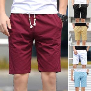 Shorts masculinos no meio da cintura elástica drstring bolsões homens shorts ao ar livre fitness praia calça curta calças de moletom diariamente y23