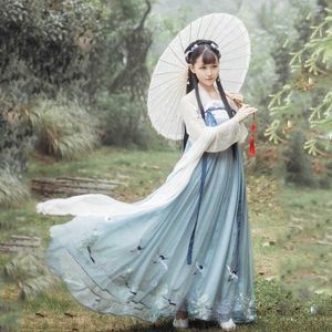 エスニック服の妖精のコスプレhanfu古代中国王王朝のタンスーツフォークドレス