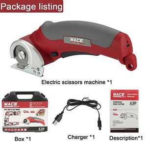 Scharen Cordless Rechargeable 20MM Electric Scissors Fabric Leather Cloth Sewing Cutting Knife Tailor Handheld Scissor Shears