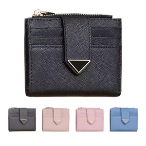 womens Saffiano Triangle prad purses mens coin purse key wallets luxury Leather pouch cowhide men wallet Designer cardholder passport holder key pouch card holder