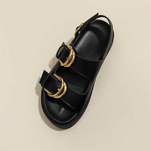 Sandals Brand Designer Women Platform Sandals Buckle Gold Roman Shoes Roman Sapat