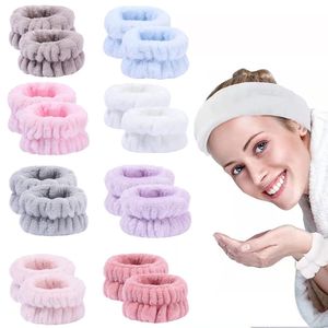 Süper mikrofiber bilek yıkama havlu bandı yoga koşu yüz bileklikleri yumuşak emici yıkama bandı kafa banyo aksesuarları 2pcs = 1pair